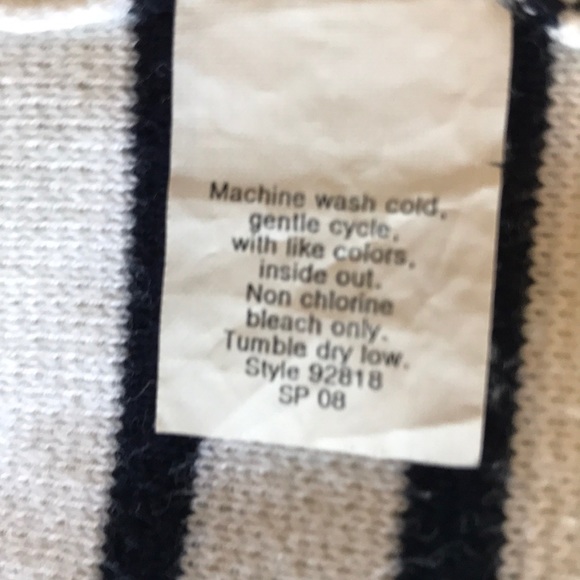 J Crew white and black stripes sweater/ jacket - Picture 7 of 8